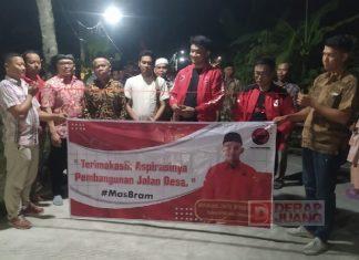Berikan Bantuan Material, Mas Bram Resmikan Jalan Desa Kentengsari