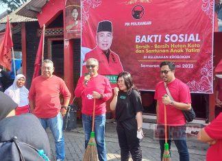 Bersama Rukiyanto, Andrey Gelar Bakti Sosial di Hutan Kota Krobokan