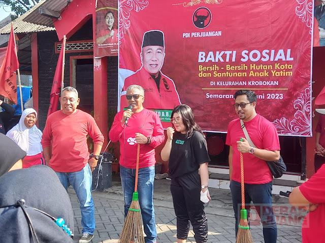 Bersama Rukiyanto, Andrey Gelar Bakti Sosial di Hutan Kota Krobokan