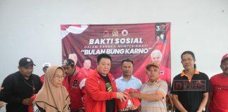 Bersama Tim Mas Vino, PDI Perjuangan Kota Salatiga Bagikan Beras