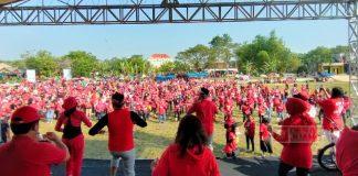 Gelar Senam Kebangsaan, Evita Nursanty Gandeng Bacaleg Dapil 5 Grobogan