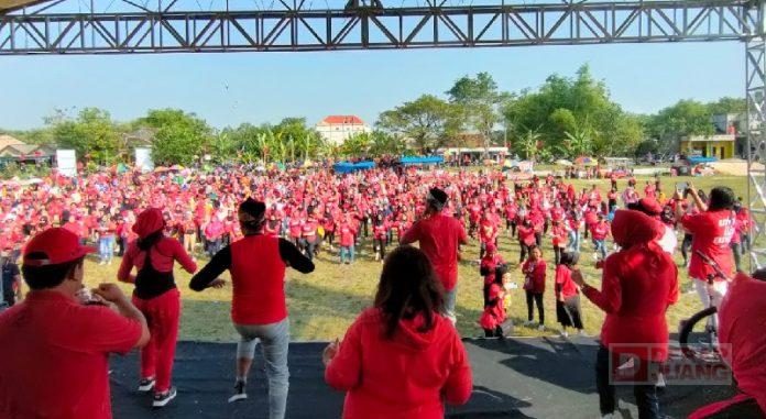 Gelar Senam Kebangsaan, Evita Nursanty Gandeng Bacaleg Dapil 5 Grobogan