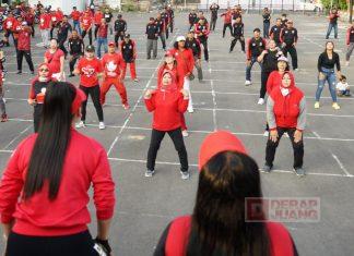 Gelar Senam Sicita, Satgas Cakra Buana Tambah Kekuatan Partai