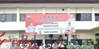 Ikuti Apel Kasatkamling Bersama Polresta Cilacap, Purwanto: Saling Bersinergi Ciptakan Lingkungan Aman