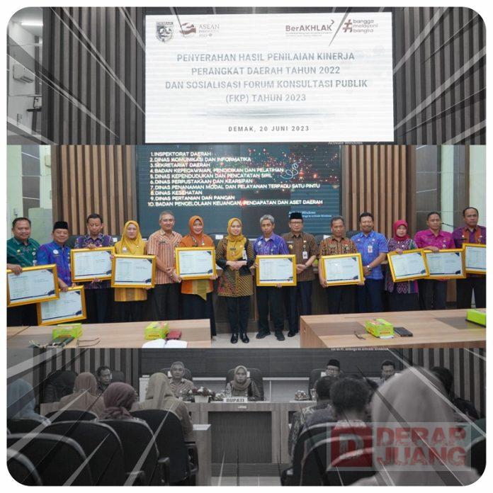 Pemkab Demak Adakan Forum Penyerahan Penilaian Kinerja Perangkat Daerah