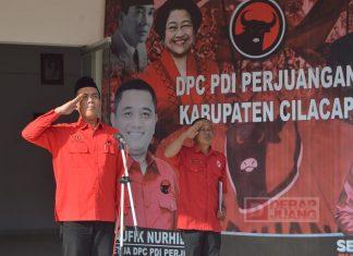 Peringati Hari Lahir Pancasila, DPC PDI Perjuangan Cilacap Gelar Upacara