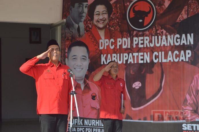 Peringati Hari Lahir Pancasila, DPC PDI Perjuangan Cilacap Gelar Upacara