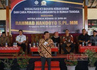 Rahmad Handoyo Gelar Sosialisasi K3 dari Bahaya Kebakaran