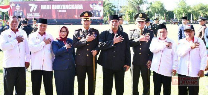 Hadiri Upacara HUT Bhayangkara, Riswadi Harap Polri Semakin Dipercaya Masyarakat