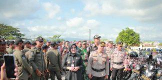 Sri Mulyani Pimpin Apel Pelaksanaan Pilkades Serentak