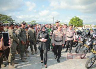 Sri Mulyani Pimpin Apel Pelaksanaan Pilkades Serentak