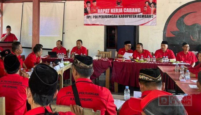 Gelar Rakercab, DPC Rembang Siap Songsong Kemenangan di Pemilu 2024