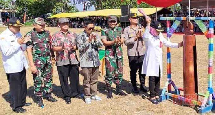 Buka TMMD ke-177, Sri Sumarni: Momen Tuk Rawat Spirit Gotong Royong