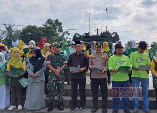 Bupati Banyumas dan Fatayat NU Kompak Gelar Senam Massal