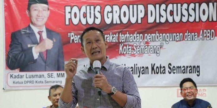 Narasumberi FGD, Kadar Lusman Harap Warga Kawal APBD dan Pembangunan Semarang