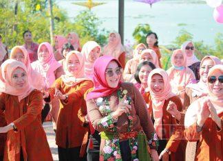 Sri Mulyani Ikuti Giat Senam Bersama DWP Klaten