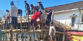 Turun di Wilayah Ampuan, Yani Hadiri Kerja Bakti Bangun Rumah Warga