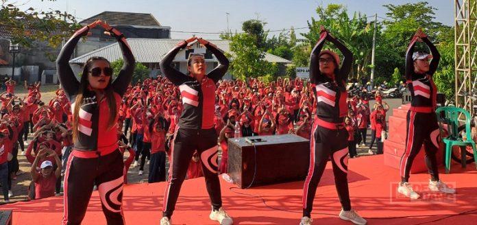 Srikandi Ganjar Pati Gelar Senam Sehat Diikuti Ratusan Ibu-ibu