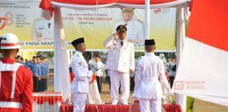 HUT 78 RI, Riswadi Jadi Inspektur Upacara Aubade Penurunan Bendera Merah Putih