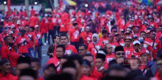 33.000 Kader Partai di Jateng Kompak Merahkan Stadion Jatidiri di Acara Konsolidasi