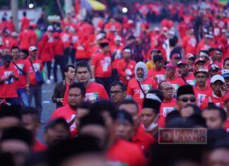 33.000 Kader Partai di Jateng Kompak Merahkan Stadion Jatidiri di Acara Konsolidasi