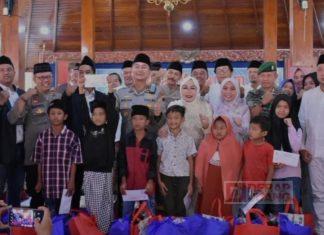 Sri Sumarni Hadiri Santunan 1.150 Yatim Piatu Oleh BAZNAS Grobogan