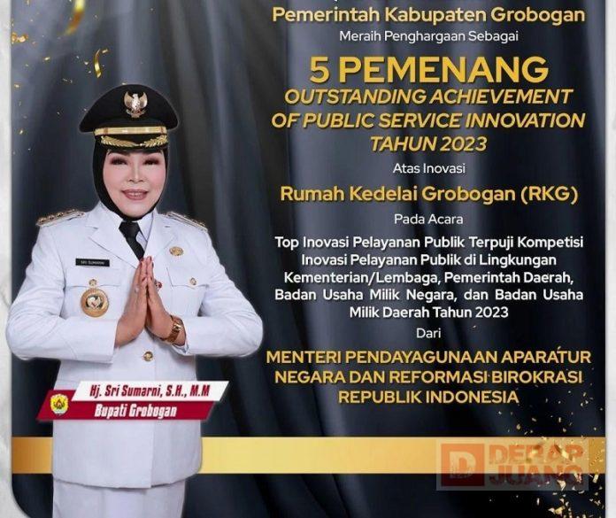 Sri Sumarni Apresiasi Raihan OAPSI 2023 Rumah Kedelai Grobogan