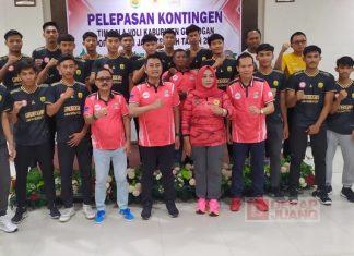 Lusia Indah Semangati Atlet Voli Grobogan Pada Porprov Jateng 2023