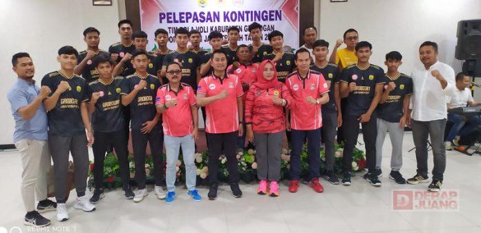 Lusia Indah Semangati Atlet Voli Grobogan Pada Porprov Jateng 2023