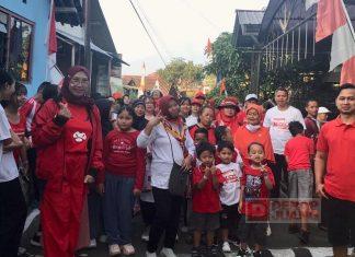 Dian Buka Gelaran Jalan Sehat di Wilayah Ampuannya, Peringati HUT RI ke-78