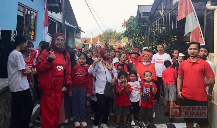 Dian Buka Gelaran Jalan Sehat di Wilayah Ampuannya, Peringati HUT RI ke-78