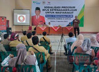 Rahmad Handoyo Sosialisasikan BPJS Ketenagakerjaan di Wedi