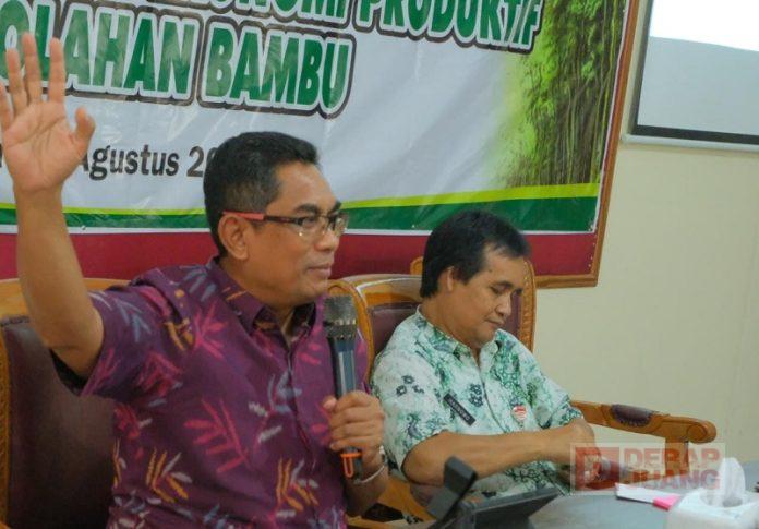Narasumberi Sosialisasi Pengolahan Bambu, Andang: Bambu Banyak Manfaatnya
