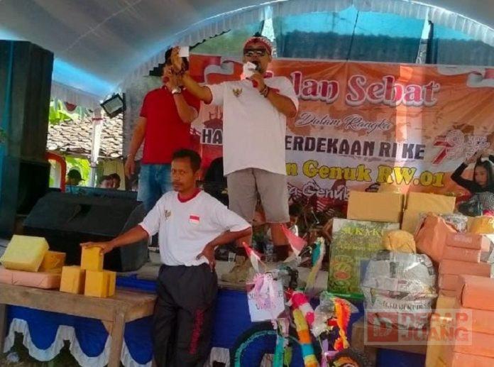 Meriahkan HUT RI, Ngadino Ikuti Jalan Sehat Desa Genuksuran