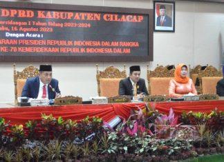 Rapat Paripurna DPRD Cilacap Dengarkan Pidato Kenegaraan