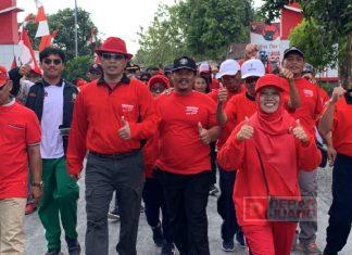 Ari Sumantri dan Mas Jekek Ikuti Jalan Sehat Bersama Warga Eromoko