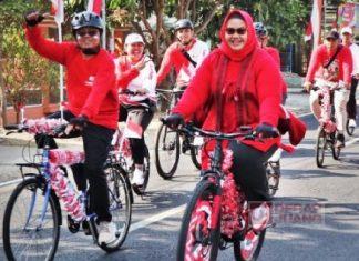 Mbak Yuni Gelar Gowes Kebangsaan Bersama 4.099 ASN Sragen