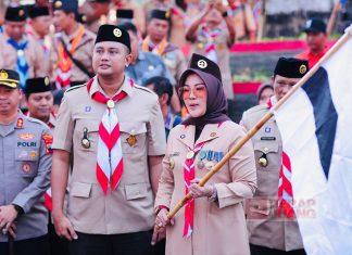 Sri Mulyani Lepas Estafet Tunas Kelapa Pramuka Klaten