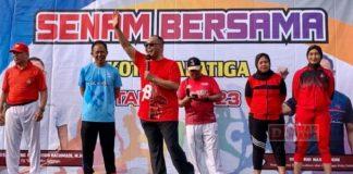 Hadiri Senam Bersama, Bagas Ajak Peserta Rutin Olahraga di Tengah Kesibukan