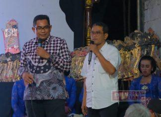 Hadiri Gelaran Wayang, Andang Ajak Warga Sukseskan Pemilu 2024