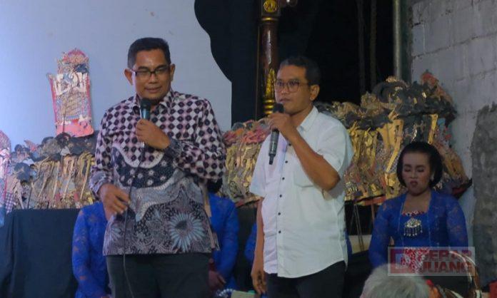 Hadiri Gelaran Wayang, Andang Ajak Warga Sukseskan Pemilu 2024