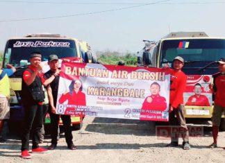 Sry Heri Pasaribu dan Shintya Salurkan Bantuan Air Bersih ke Warga Larangan Brebes