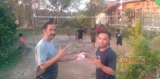 Langkah Konkret, Ngadino Bantu Perbaikan Lapangan Voli Desa Nambuhan