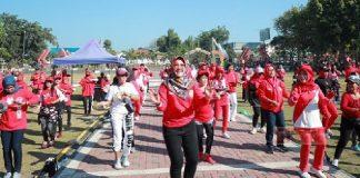 Sri Mulyani Ikuti Senam dan Jalan Sehat Haornas Ke-40