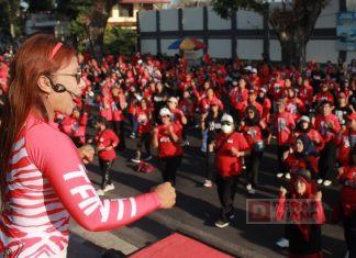 DPC Surakarta Gelar Senam Sehat Bersama Struktur Partai