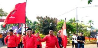 Banteng Jepara Semarakkan Kirab Pemilu Bersama KPU Jepara