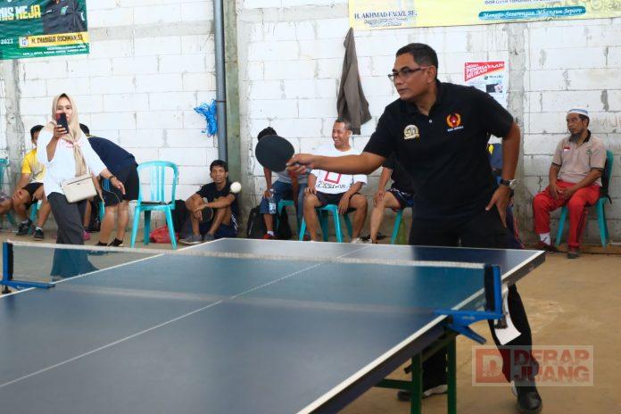 Dorong Olahraga Tenis Meja, Andang Buka Turnamen Tahunan Cup 3