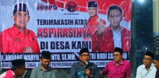 Andang Hadiri Syukuran Pembangunan Jalan Desa Sukodono