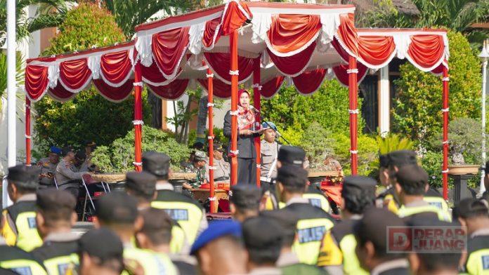 Bupati Demak Pimpin Apel Gelar Pasukan Kesiapan Pilkades Serentak Gelombang II
