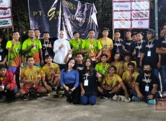 Dewi Megawati Support Turnamen Bola Voli di Kecamatan Pulokulon